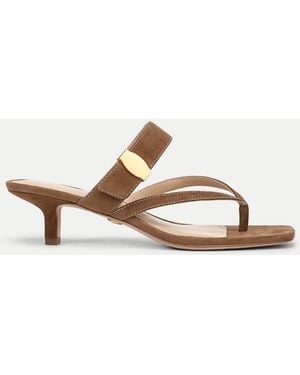 Veronica Beard Salva Dash Kitten-heel Sandal - Natural