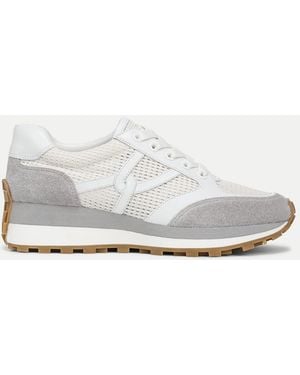 Veronica Beard Valentina Suede Sneaker - White