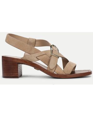 Veronica Beard Etta Suede Mid-heel Al - Natural
