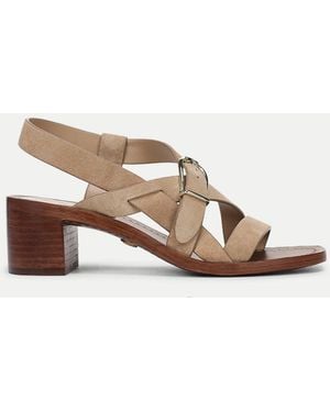 Veronica Beard Etta Suede Mid-heel Al - Natural