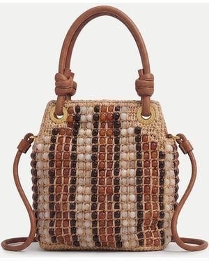 Veronica Beard Small Beaded Slouch Bag - Brown