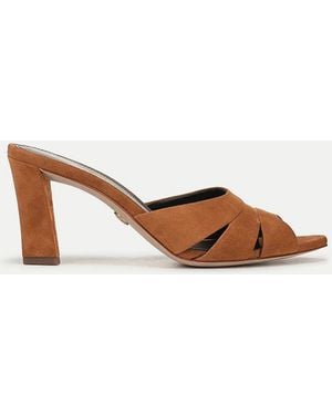 Veronica Beard Cassiel Suede Slide Sandal - Brown