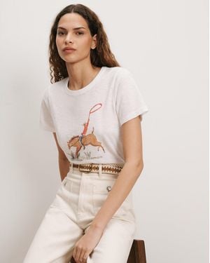 Veronica Beard Carla Crewneck T-shirt - Natural