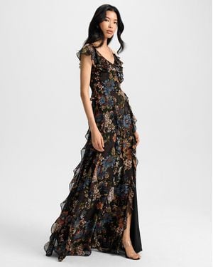Veronica Beard Madeline Silk Maxi Dress - Black