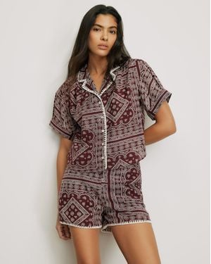 Veronica Beard Ilene Button-down Shirt Raisin Dove - Brown