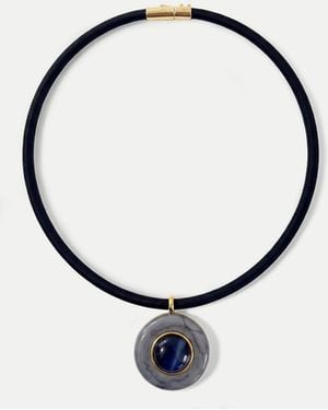 Veronica Beard Round Doublet Pendant Necklace - Metallic