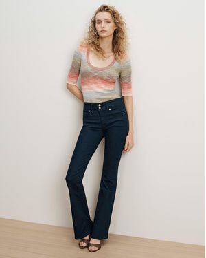 Veronica Beard Beverly Mid-rise Skinny-flare Jean - Blue
