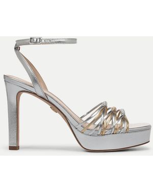 Veronica Beard Beverlee Platform Sandal Silver Pale Gold - White