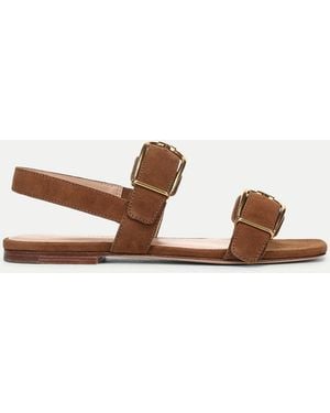 Veronica Beard Maglio Suede Sandal - Brown