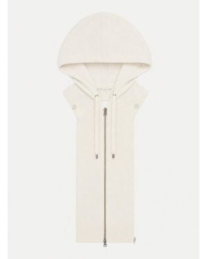 Veronica Beard Merino Wool-cashmere Hoodie Dickey - Natural