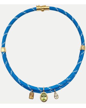 Veronica Beard Paracord Charm Necklace - Blue