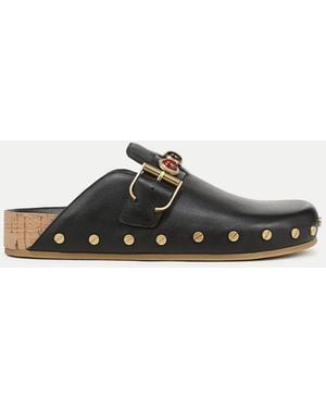 Veronica Beard Fern Embellished Clog - Black
