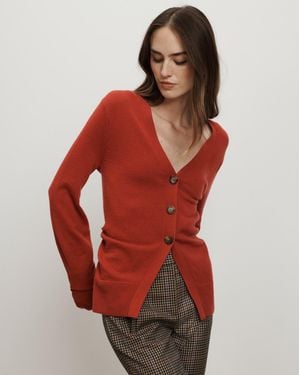 Veronica Beard Lamotte Cashmere Cardigan - Red