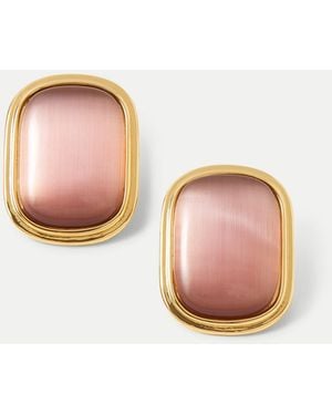Veronica Beard Cat's Eye Stone Earring - Pink