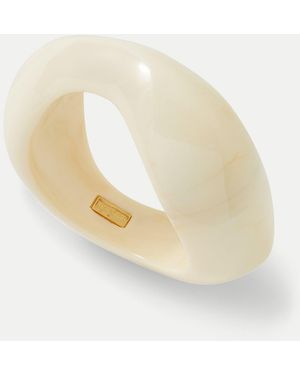 Veronica Beard Marbled Resin Bangle - White