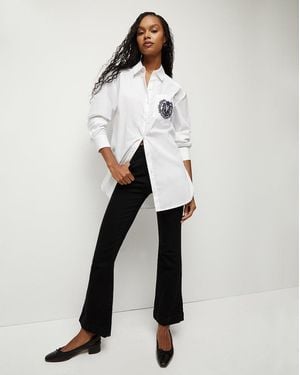 Veronica Beard Carson Kick-flare Jean - White
