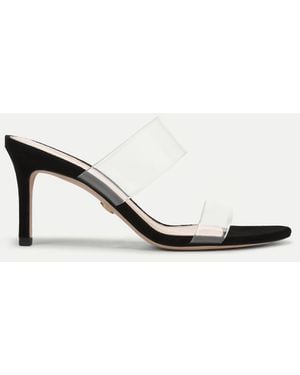 Veronica Beard Asha Mid-heel Sandal Clear Black - Natural