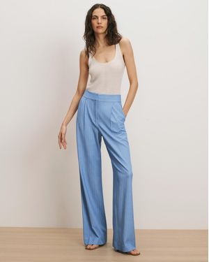 Veronica Beard Heyser Wide-leg Pant Blue Jay Dove