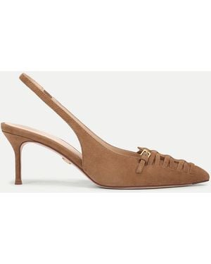Veronica Beard Rashida Woven Slingback Heel - Natural