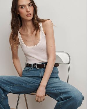 Veronica Beard Birke Merino Wool Tank Top - Blue