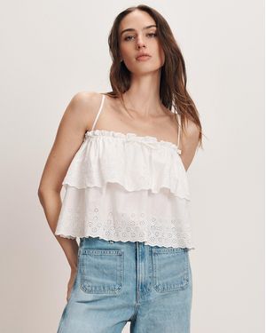 Veronica Beard Oseanna Eyelet Camisole - White