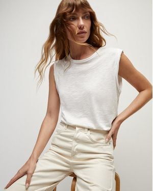 Veronica Beard Dree Muscle Tank Top - White