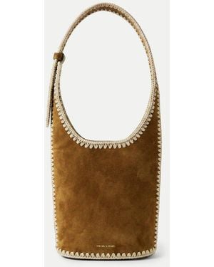Veronica Beard Whipstitch Loop Bag - White