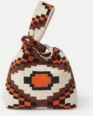 Veronica Beard Beaded Swing Clutch - White