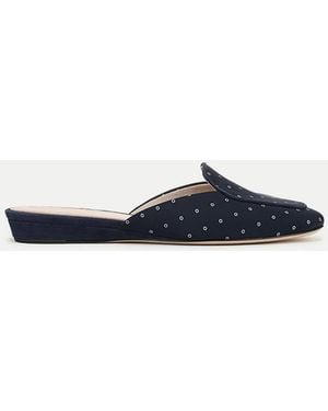 Veronica Beard Moritz Printed Loafer Mule - White