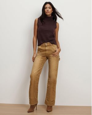 Veronica Beard Dylan Straight-leg Jean - Brown