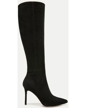 Veronica Beard Lisa Suede Tall Boot - Black