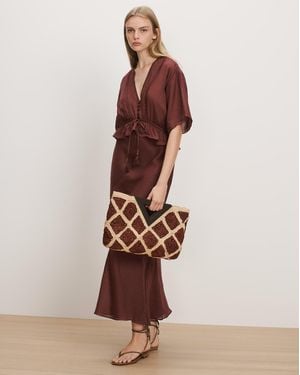 Veronica Beard Dominick Midi Dress - Brown