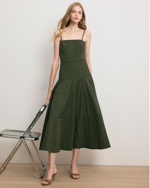 Veronica Beard Ilona Midi Dress - Green