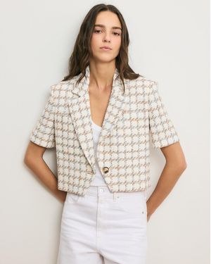 Veronica Beard Montenegro Tweed Jacket - White