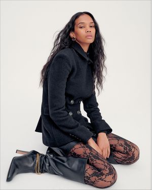 Veronica Beard Duran Wool Coat - Blue