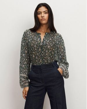 Veronica Beard Lollie Floral Button-down Blouse - Multicolor