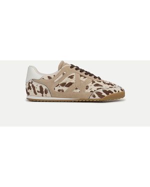 Veronica Beard Natalia Calf Hair Sneaker Sand Brown Multi - Natural
