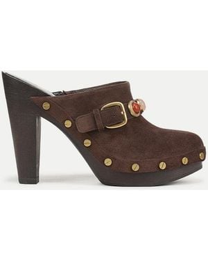 Veronica Beard Giana Platform Clog - Brown