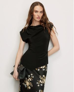 Veronica Beard Yvonne Asymmetric Top - Black