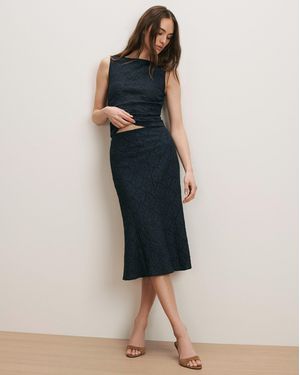 Veronica Beard Massimo Midi Skirt - Blue