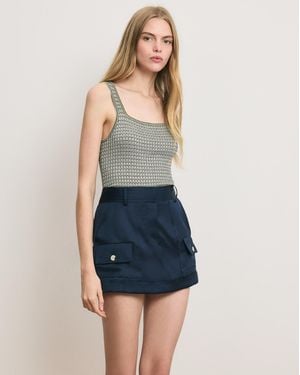 Veronica Beard Felina Mini Skort - Blue