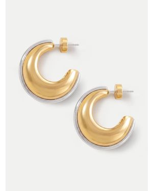 Veronica Beard Two-tone Hoop Earring Gold Silver - Metallic