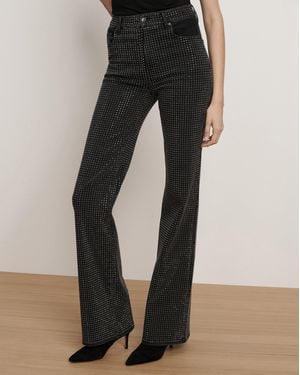 Veronica Beard Crosbie Rhinestone Slim Wide-leg Jean - Multicolor