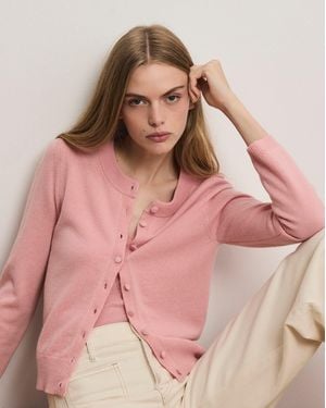 Veronica Beard Daro Cashmere Cardigan - Pink