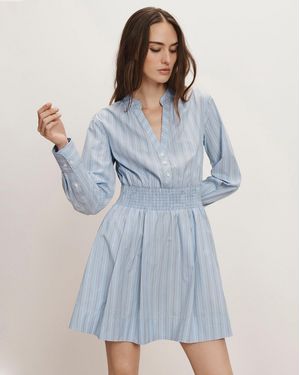 Veronica Beard Schor Mini Shirtdress - Blue