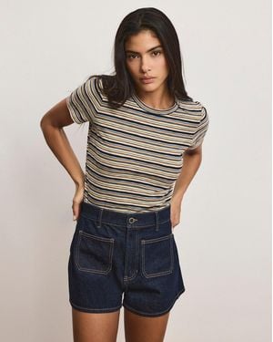 Veronica Beard Remus Striped T-shirt - Blue