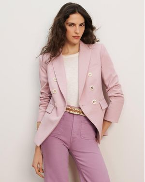Veronica Beard Miller Seersucker Dickey Jacket - Pink