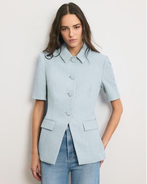 Veronica Beard Bodie Jacquard Jacket - Blue