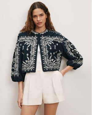 Veronica Beard Drake Embroidered Jacket - Blue