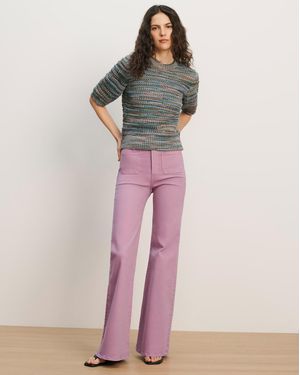 Veronica Beard Joplin Patch-pocket Flare Jean - Pink